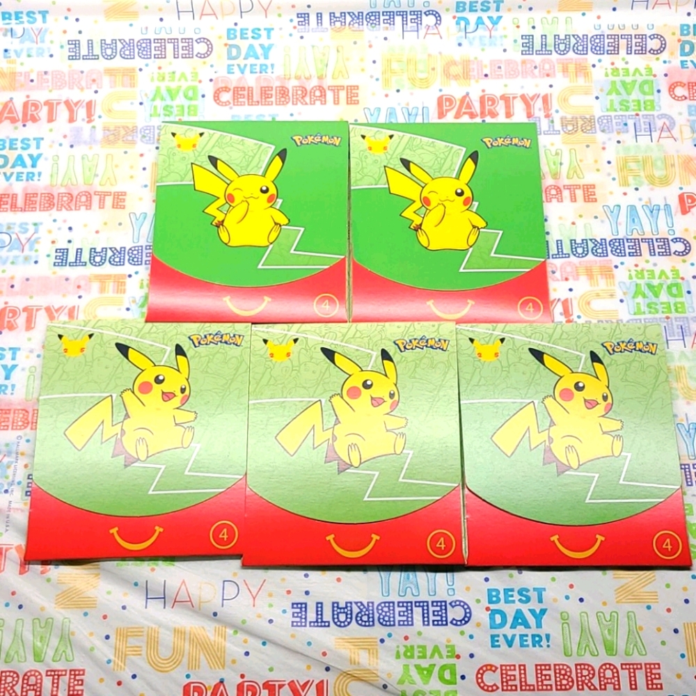 Mc DONALD'S POKÉMON 5 LOT NEW UNOPENED CARDS